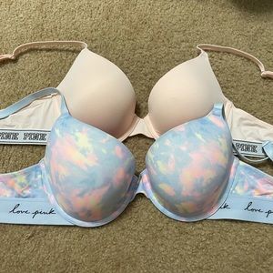 Pink 34C push-up bras